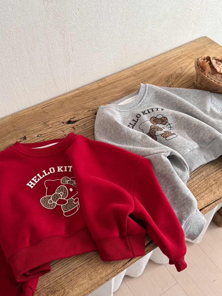 加絨寬鬆貓咪上衣