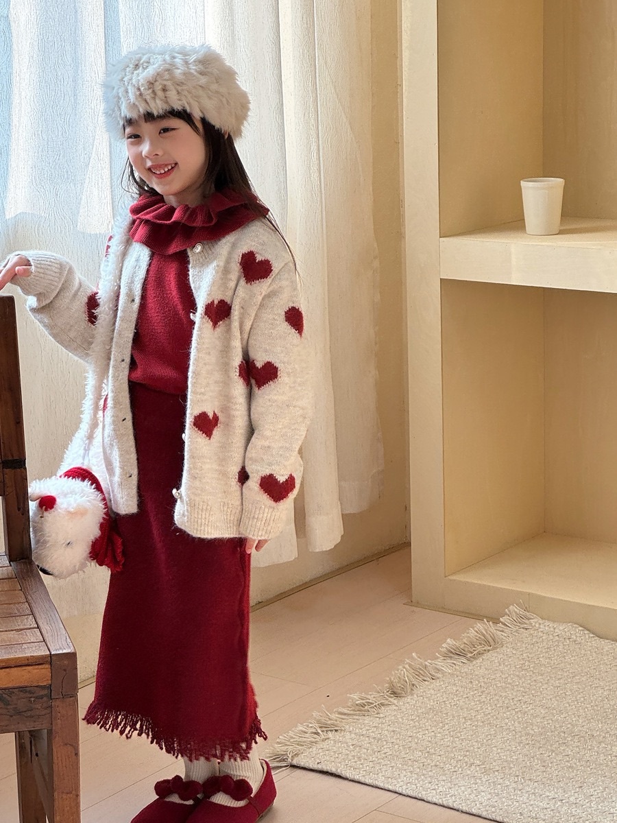 愛心提花手感軟針織外套