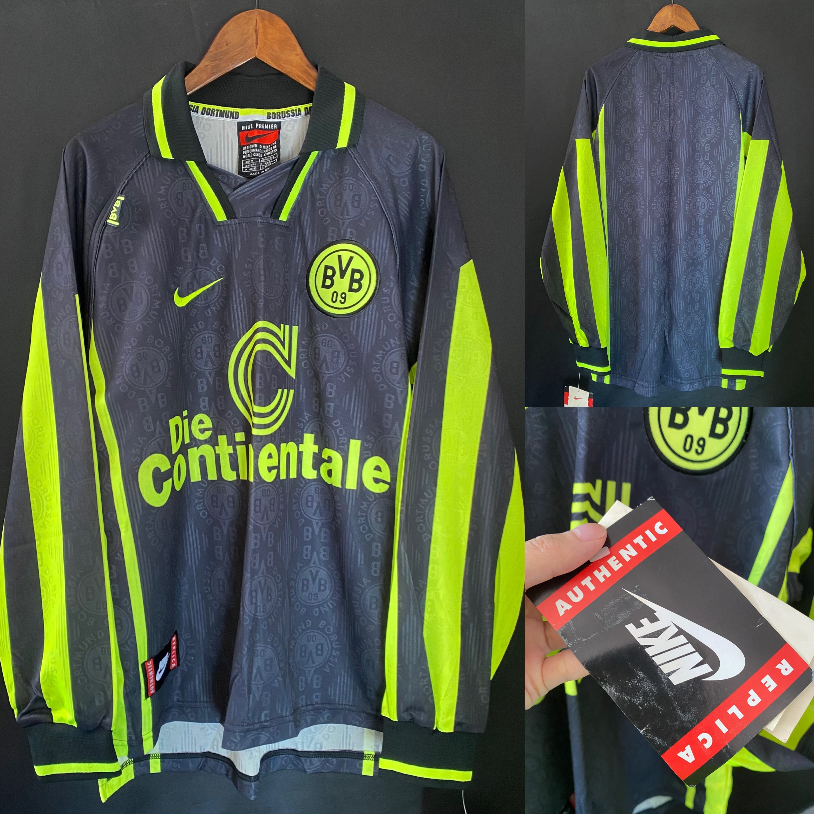 (BNWT) Borussia Dortmund 1996-1997 Nike L/S Away Shirt