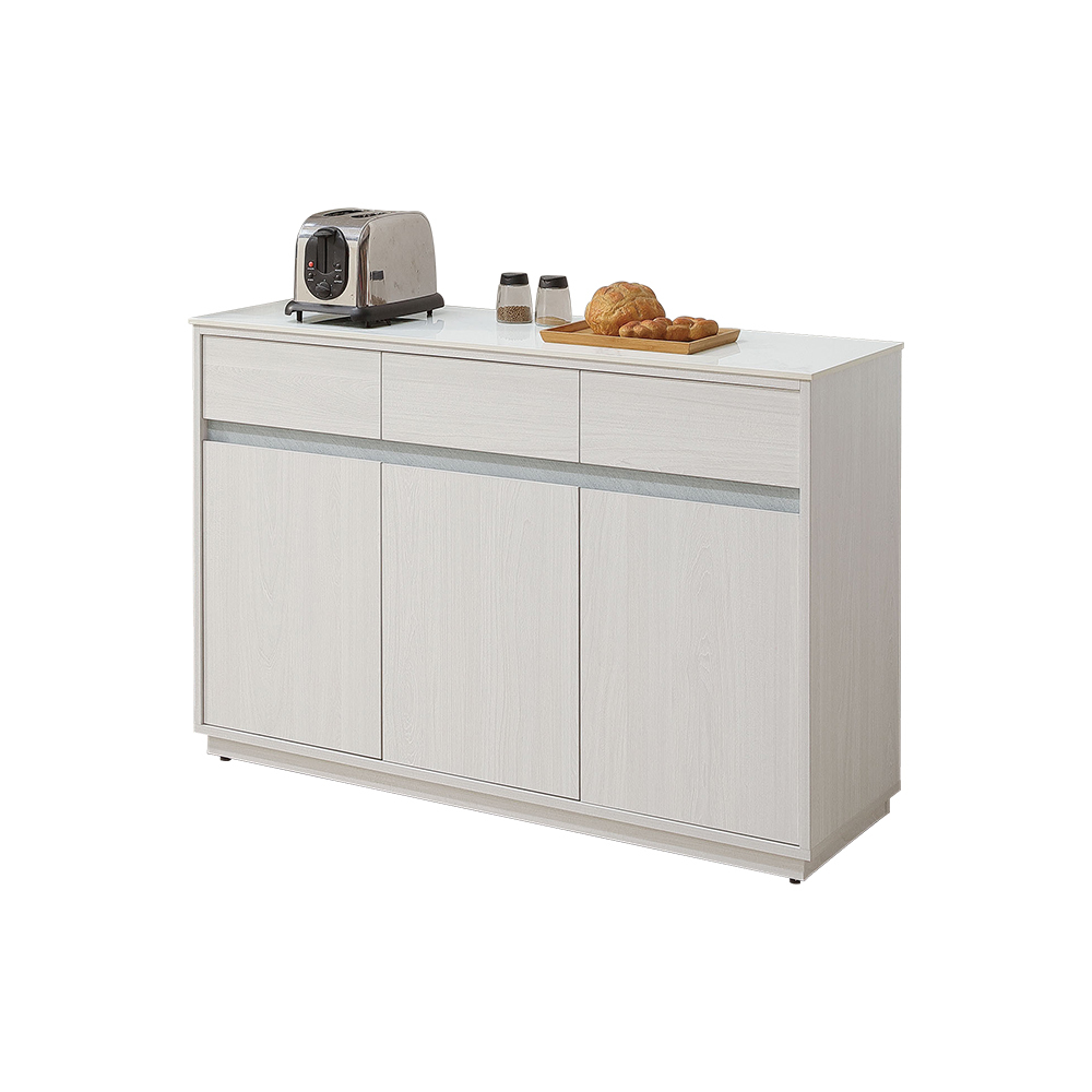 諾拉4尺岩板收納餐櫃/碗盤櫃/置物矮櫃/電器櫃/玄關櫃