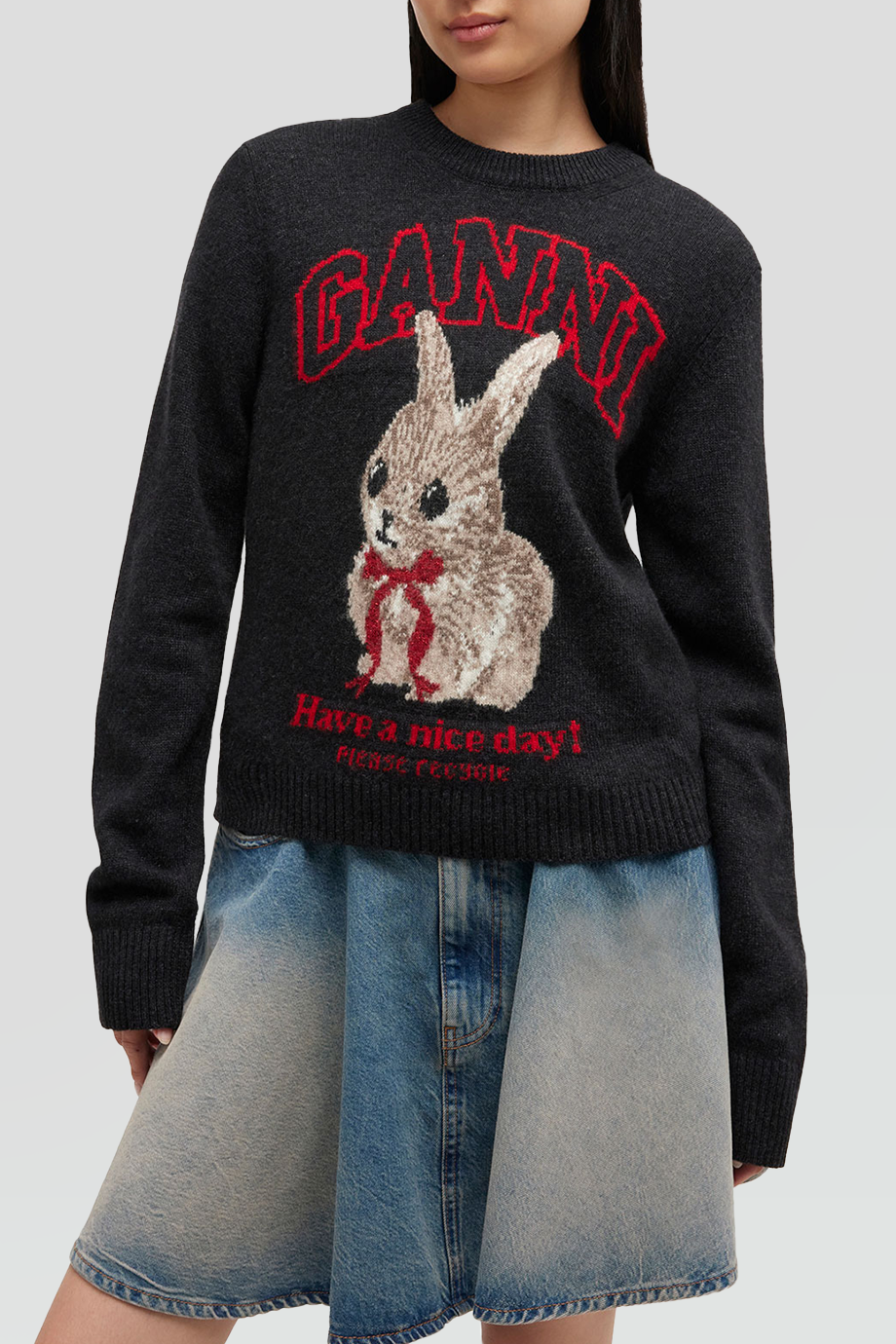 GANNI｜GRAPHIC 圖案羊毛毛衣