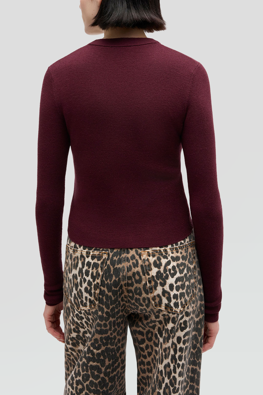 GANNI｜MINI RIBBED 織紋美麗諾短外套