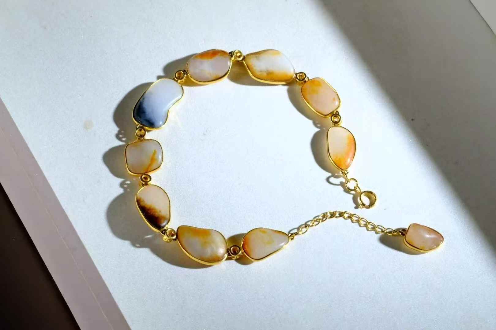 和田玉籽料原籽手串,天然和田玉軟玉