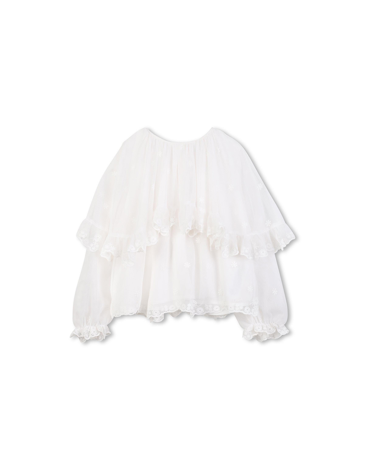 1LN1223-012 CHLOE Off-White Formal Blouse #C20800-117 (C-BR-E)