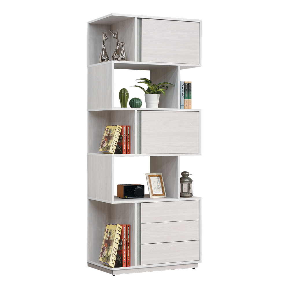 諾拉2.7尺開放式多功能收納置物櫃/書櫃/展示櫃/玄關櫃