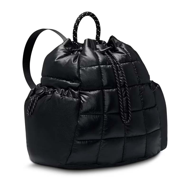Nike Sportswear Puffle Backpack (9L) 尼龍 束口 後背包 黑色 HQ6693-010 [台灣現貨]