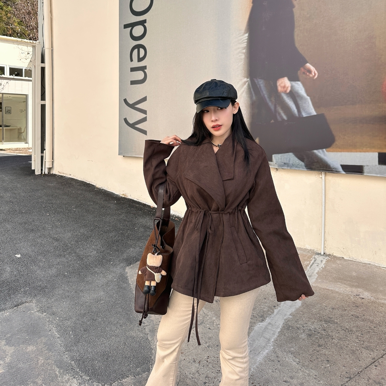 【巴黎漫步】DOMISS毛呢收腰外套 (現貨)