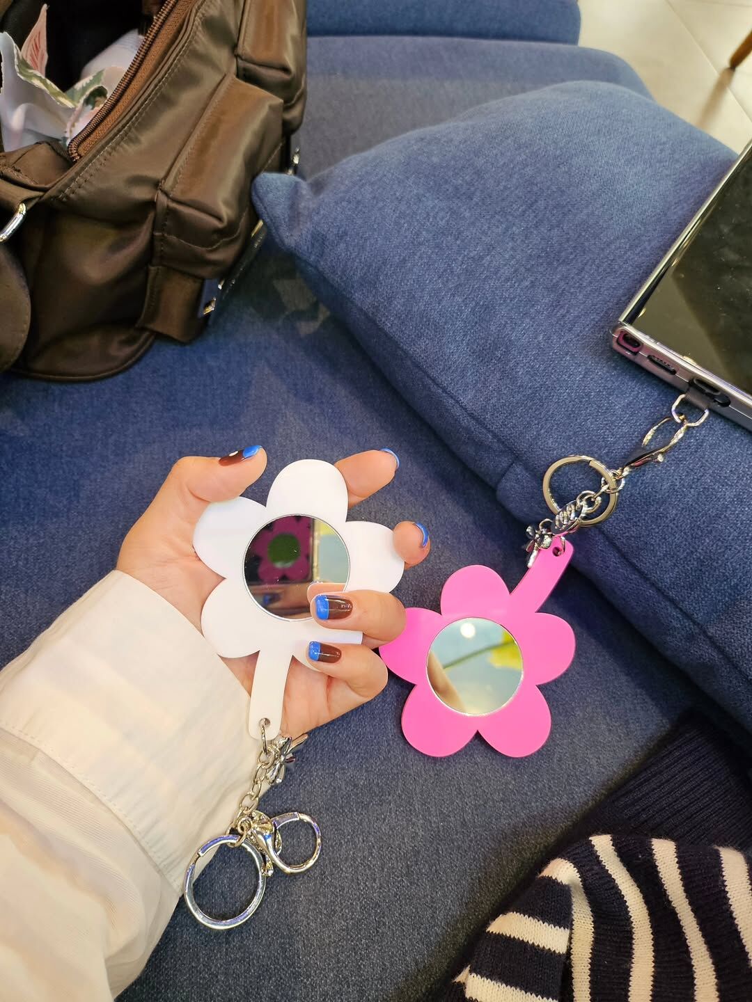 MAKOMAKI太陽花鏡子鑰匙圈(特)