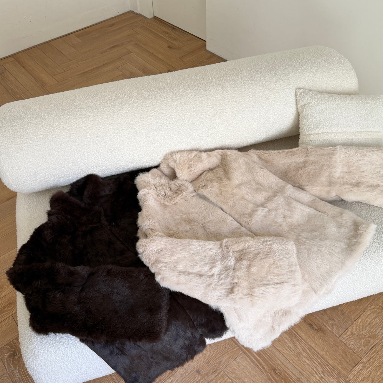 【城市名媛】DOMISS高級感皮草外套 冬天主角款 皮草(現貨)