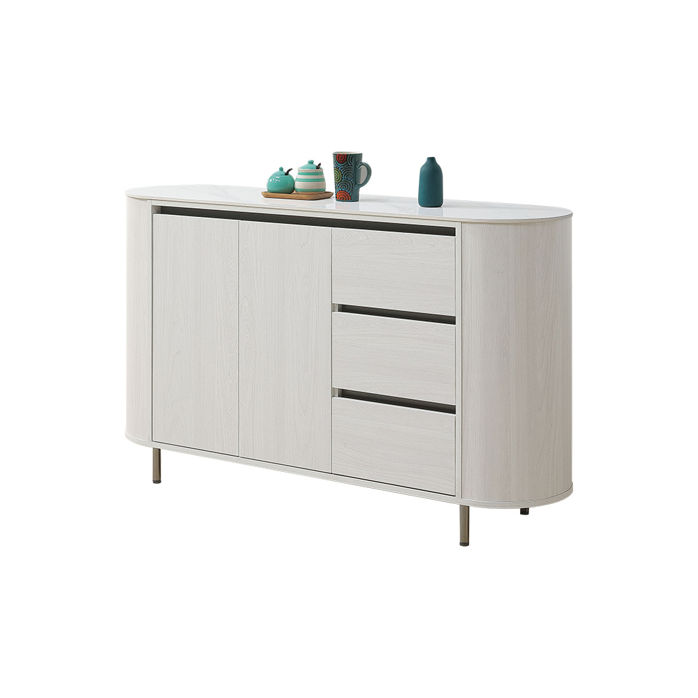 漢妮5尺造型岩板收納餐櫃/碗盤櫃/置物矮櫃/電器櫃/玄關櫃