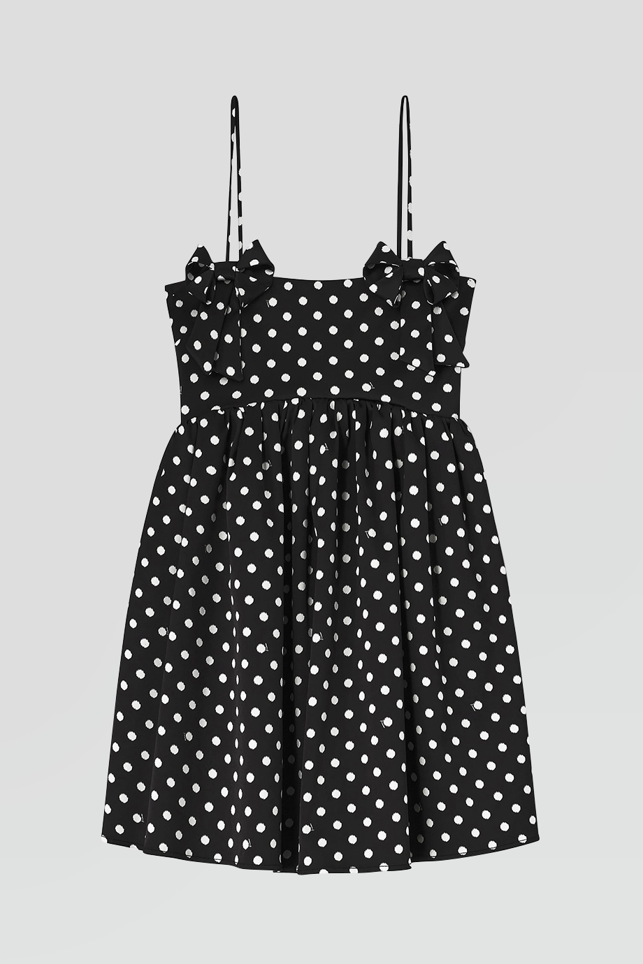 GANNI｜PRINTED 細肩印花緞短洋裝