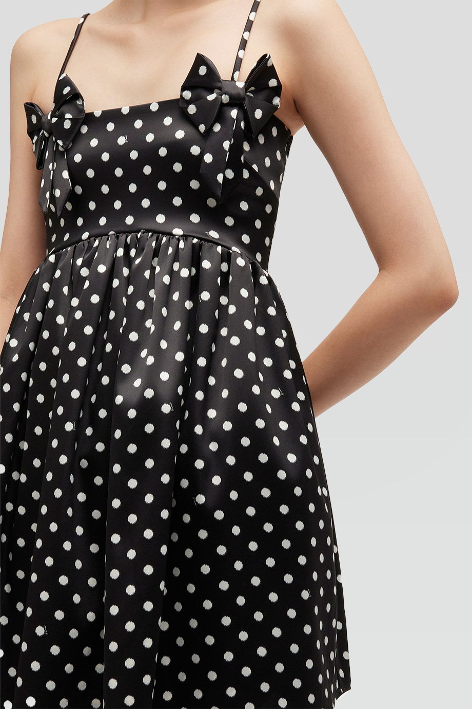 GANNI｜PRINTED 細肩印花緞短洋裝