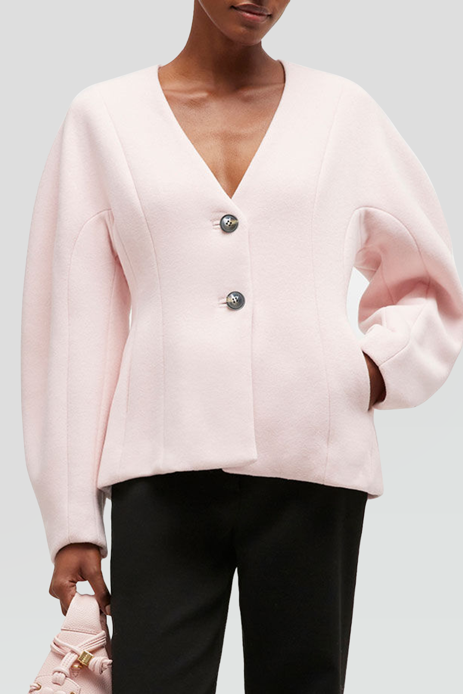 GANNI｜PEACOAT 修身羊毛西裝外套