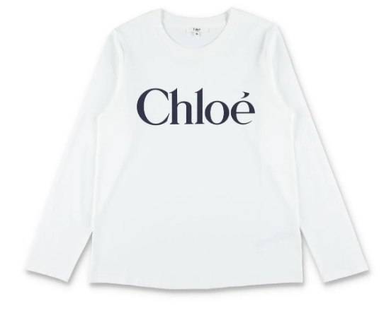 1LN1223-003 CHLOE KIDS Roundneck Long Sleeved T-Shirt #C20650-117 (C-BR-E)