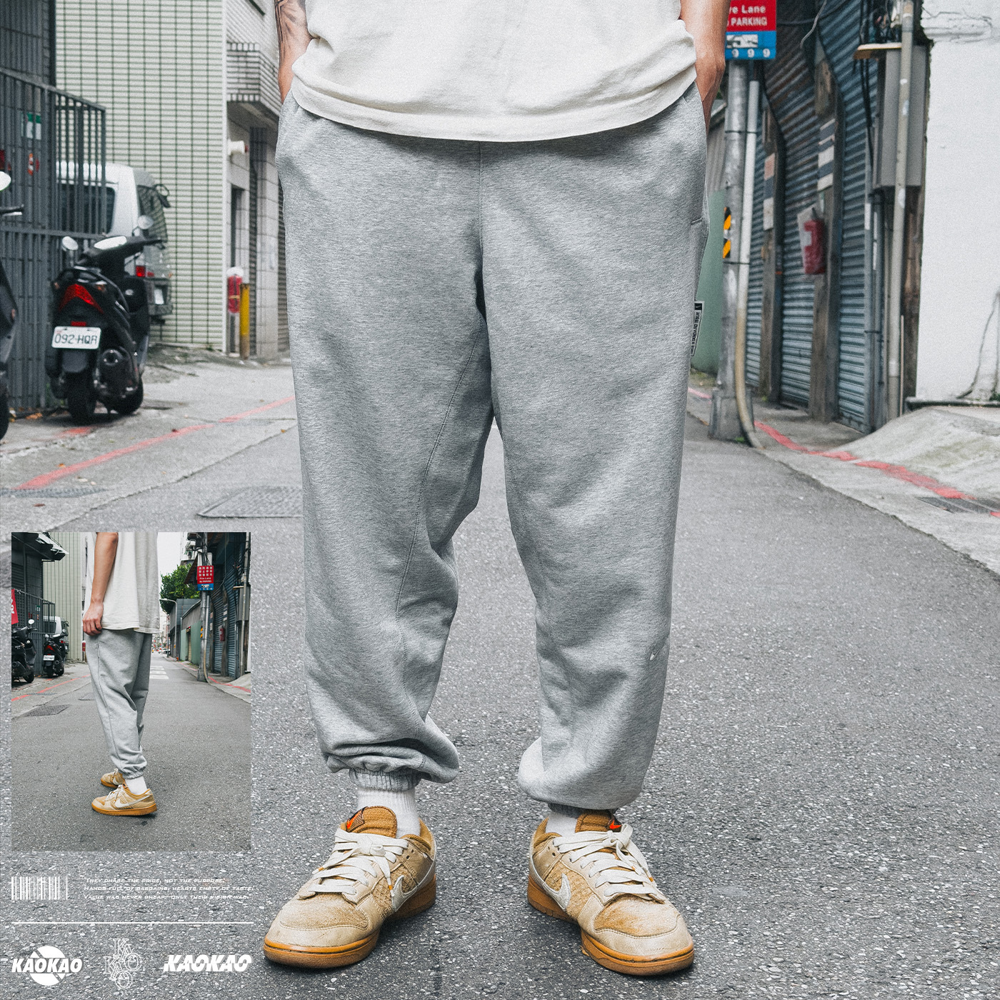 預購NIKE 長褲 男款運動褲 速乾 縮口 毛圈布 灰 【FZ0225-063】