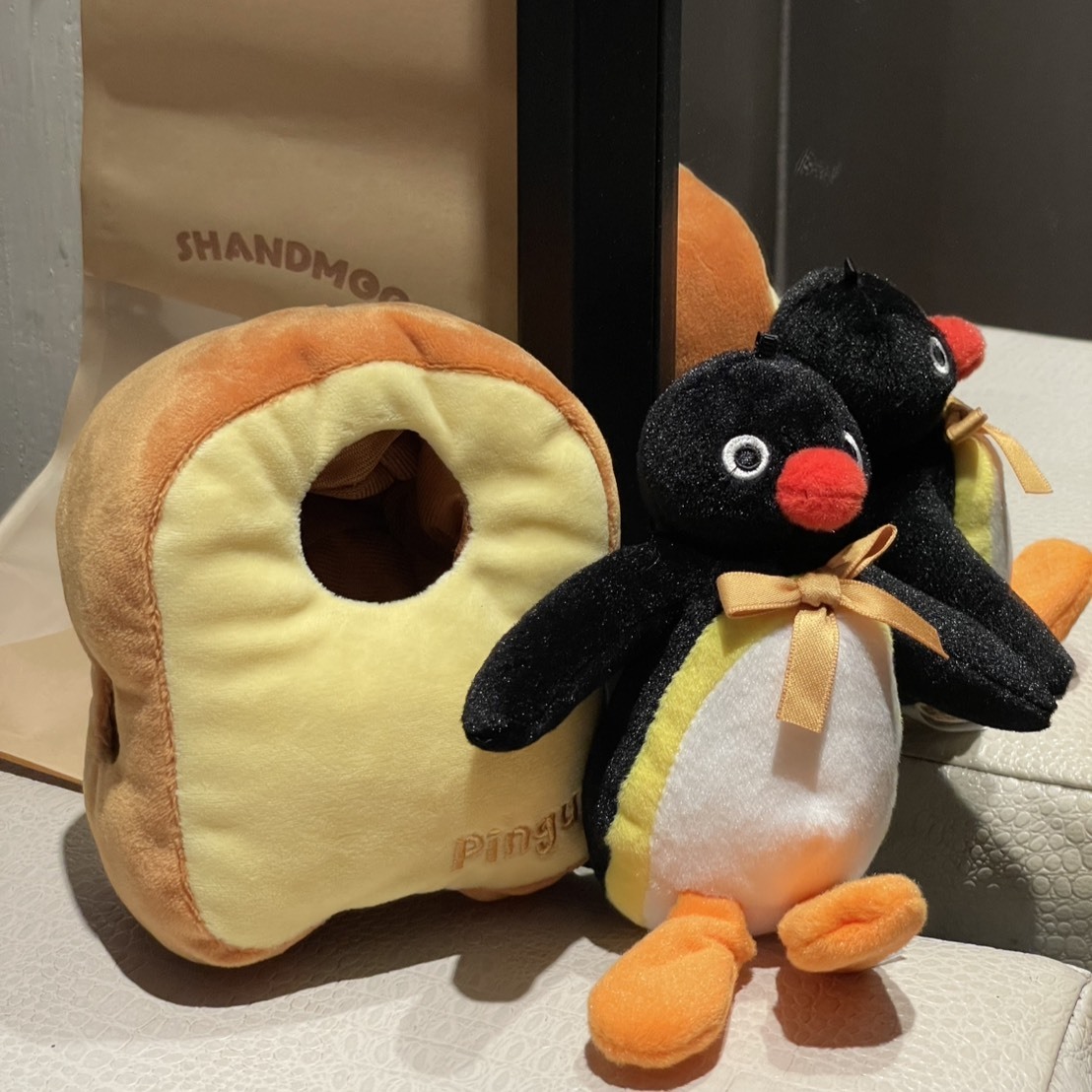 Pingu 企鵝麵包坊 迷你吊飾 絨毛玩偶