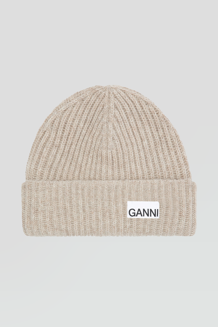 GANNI｜LIGHT BEANIE LOGO針織毛線帽