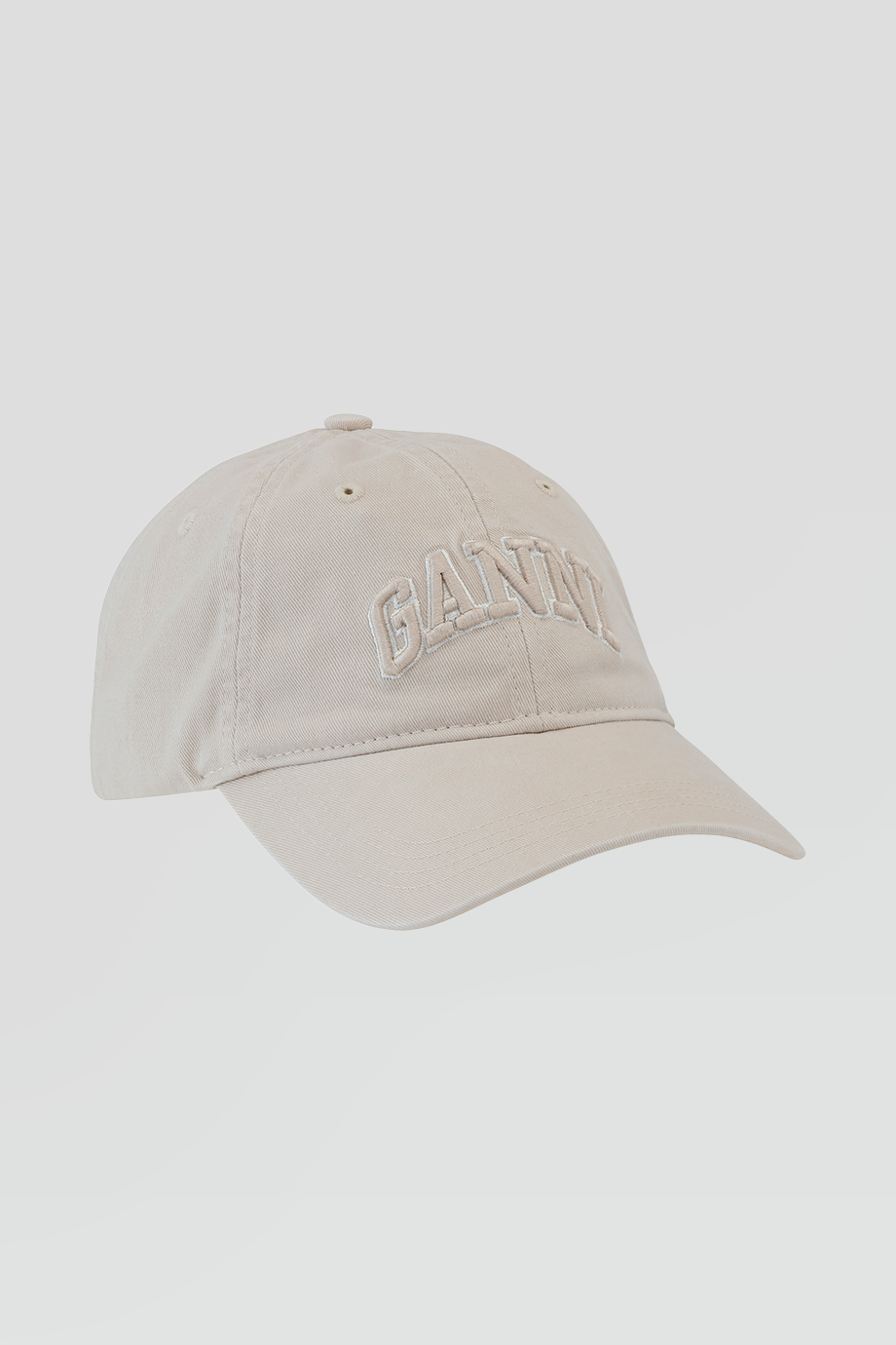 GANNI｜WASHED 刺繡水洗棉棒球帽