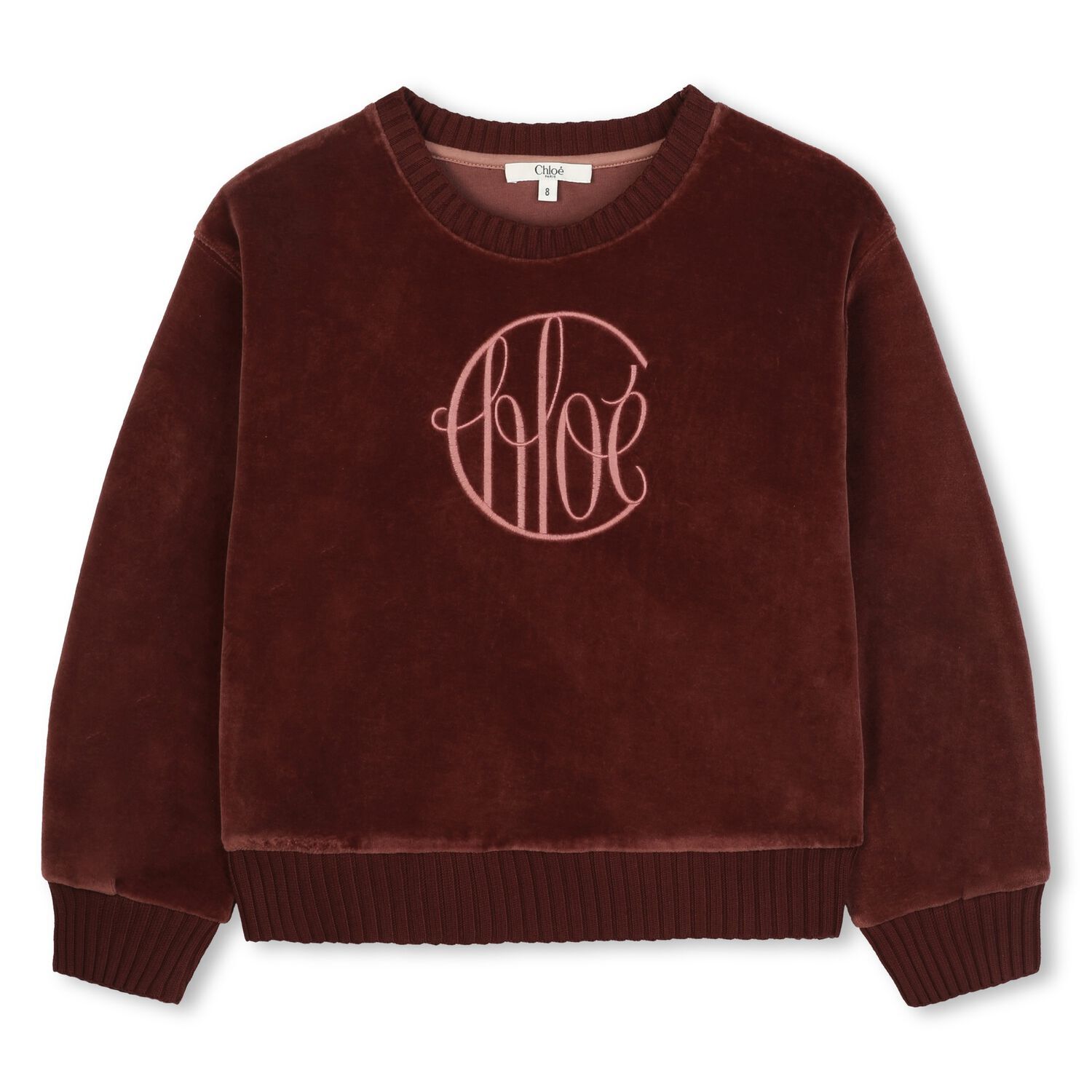 1LN1223-016 CHLOE Sweatshirt with Embroidered Logo #C20648-958 (C-BR-E)