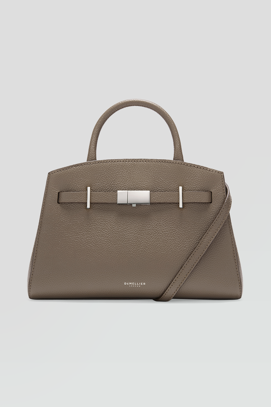 DeMellier｜SMALL HUDSON 真皮金釦梯形斜背包