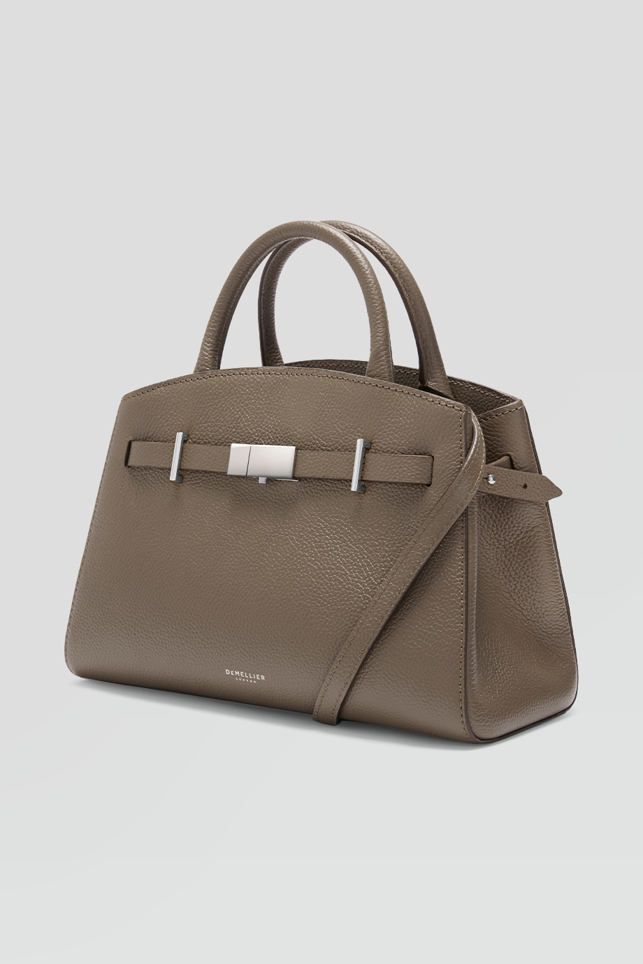 DeMellier｜SMALL HUDSON 真皮金釦梯形斜背包