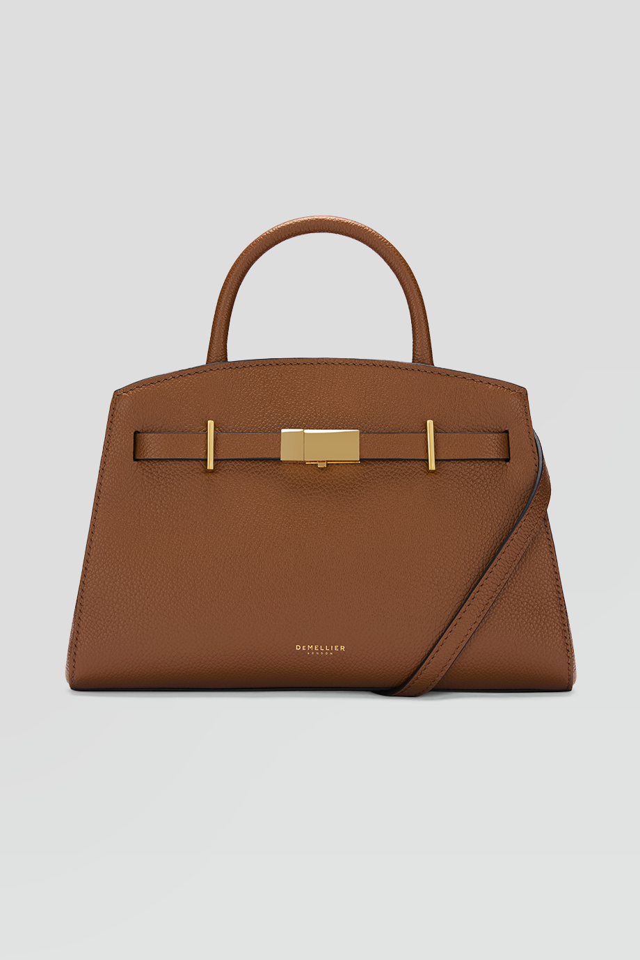 DeMellier｜SMALL HUDSON 真皮金釦梯形斜背包