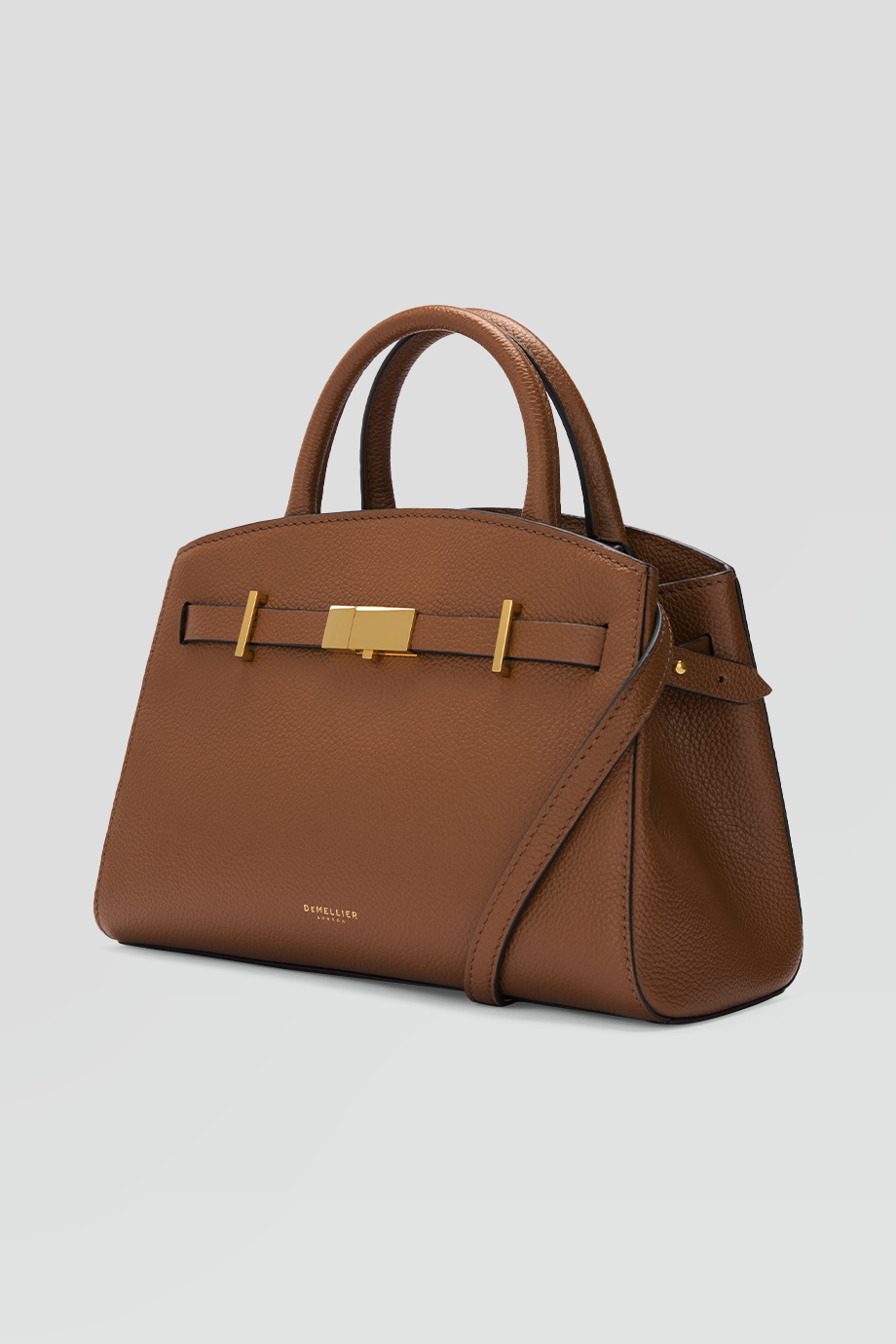 DeMellier｜SMALL HUDSON 真皮金釦梯形斜背包