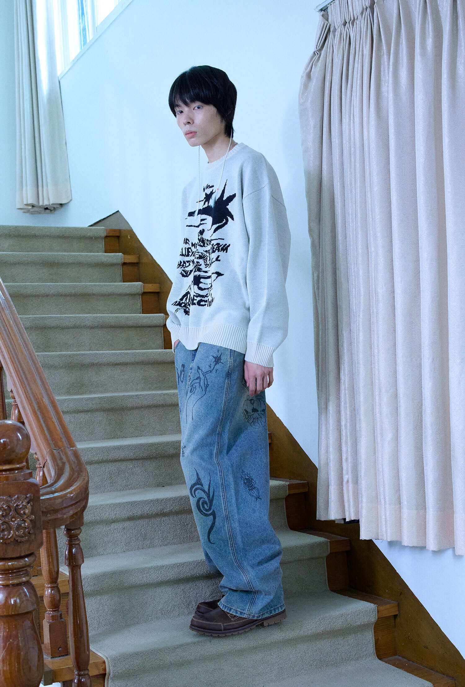 Niceghostclub tornado logo knit