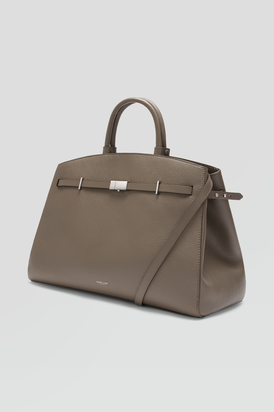 DeMellier｜HUDSON 真皮銀釦梯形手提包