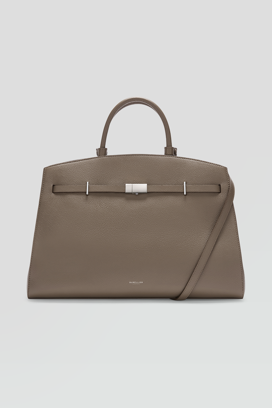 DeMellier｜HUDSON 真皮銀釦梯形手提包