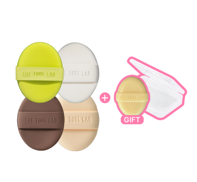 The Tool Lab's Popular Korean Non-Powder Absorbing Sponge Puff Set