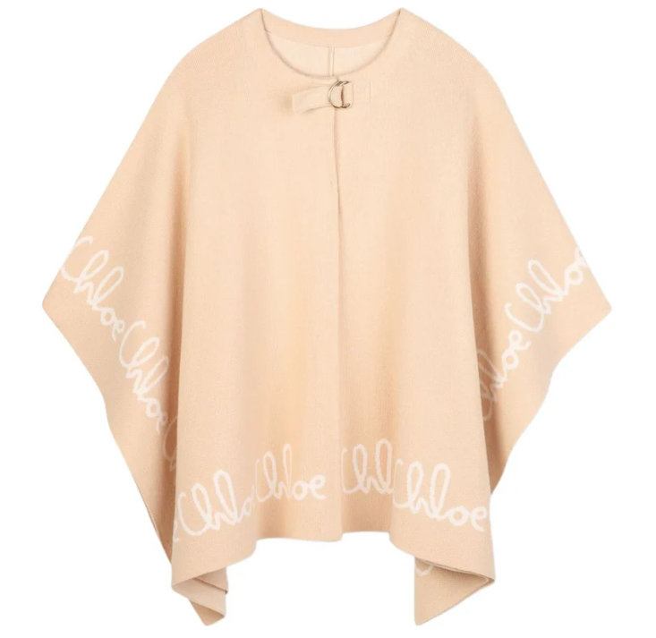 1LN1223-007 CHLOE KIDS Logo cape jacket #C20667-257 (C-BR-E)