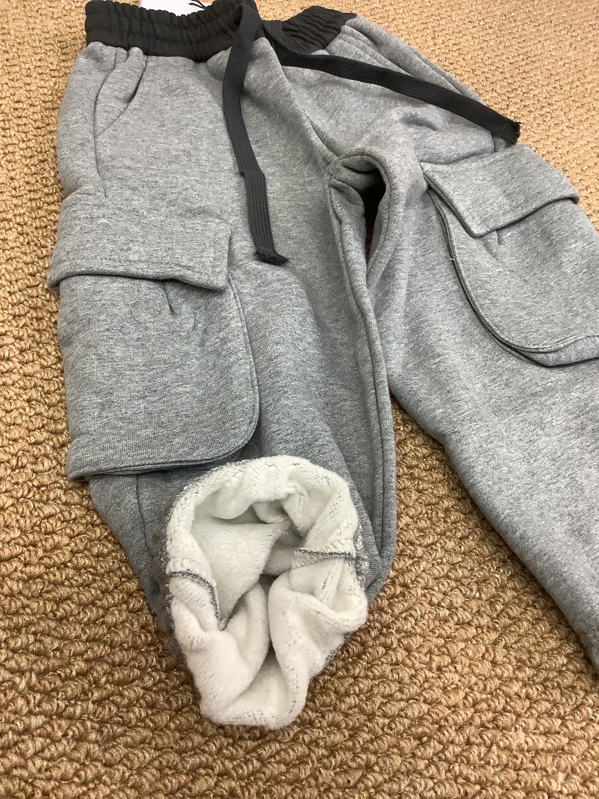 A03828拼色立體口袋休閒褲