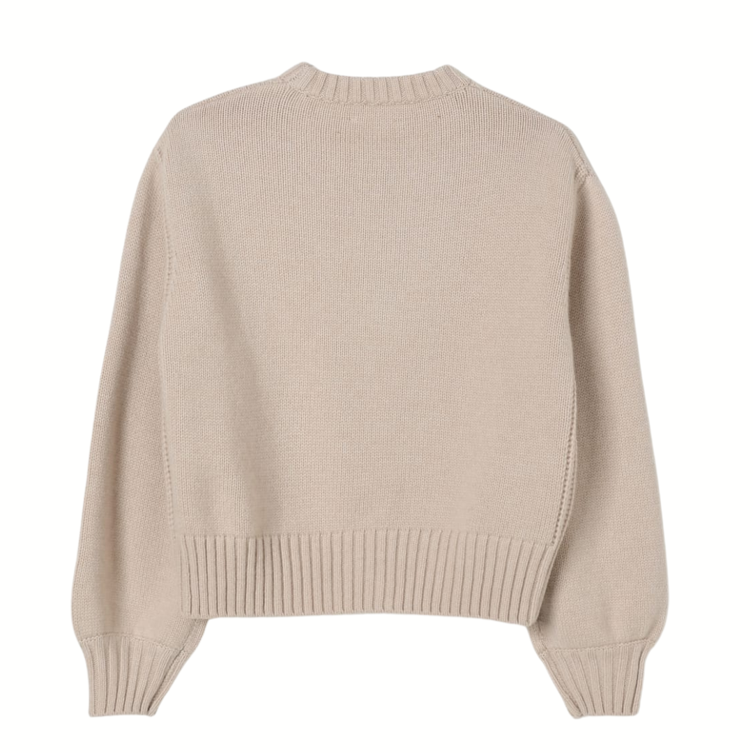 1LN1223-020 CHLOE Knitted Sweater with Embroidered Logo #C20644-257 (C-BR-E)