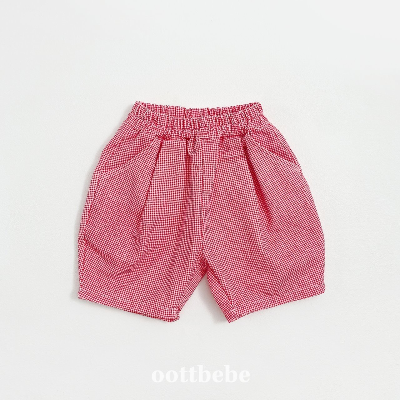 童年日常格紋褲