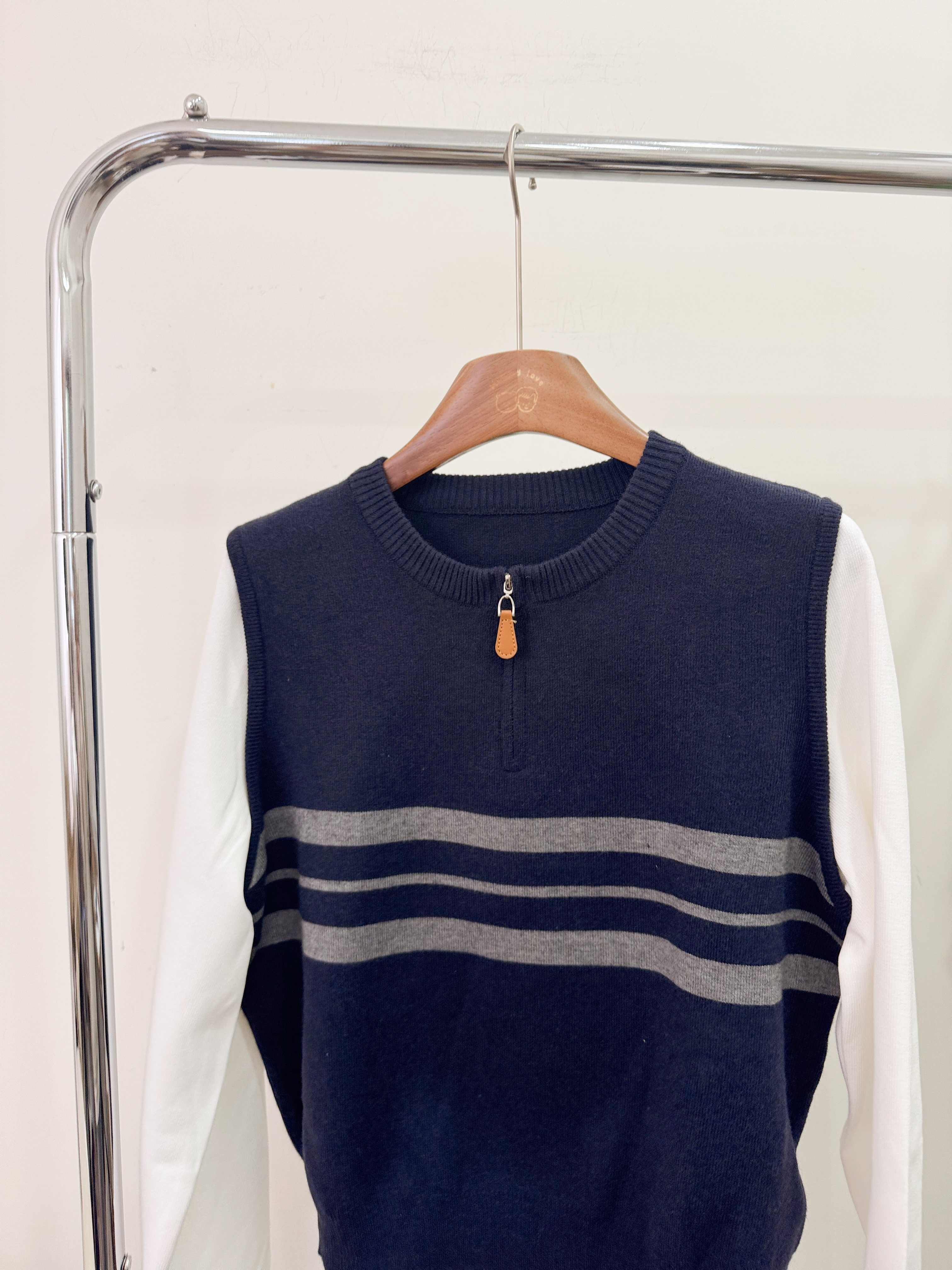 8203針織假兩件上衣