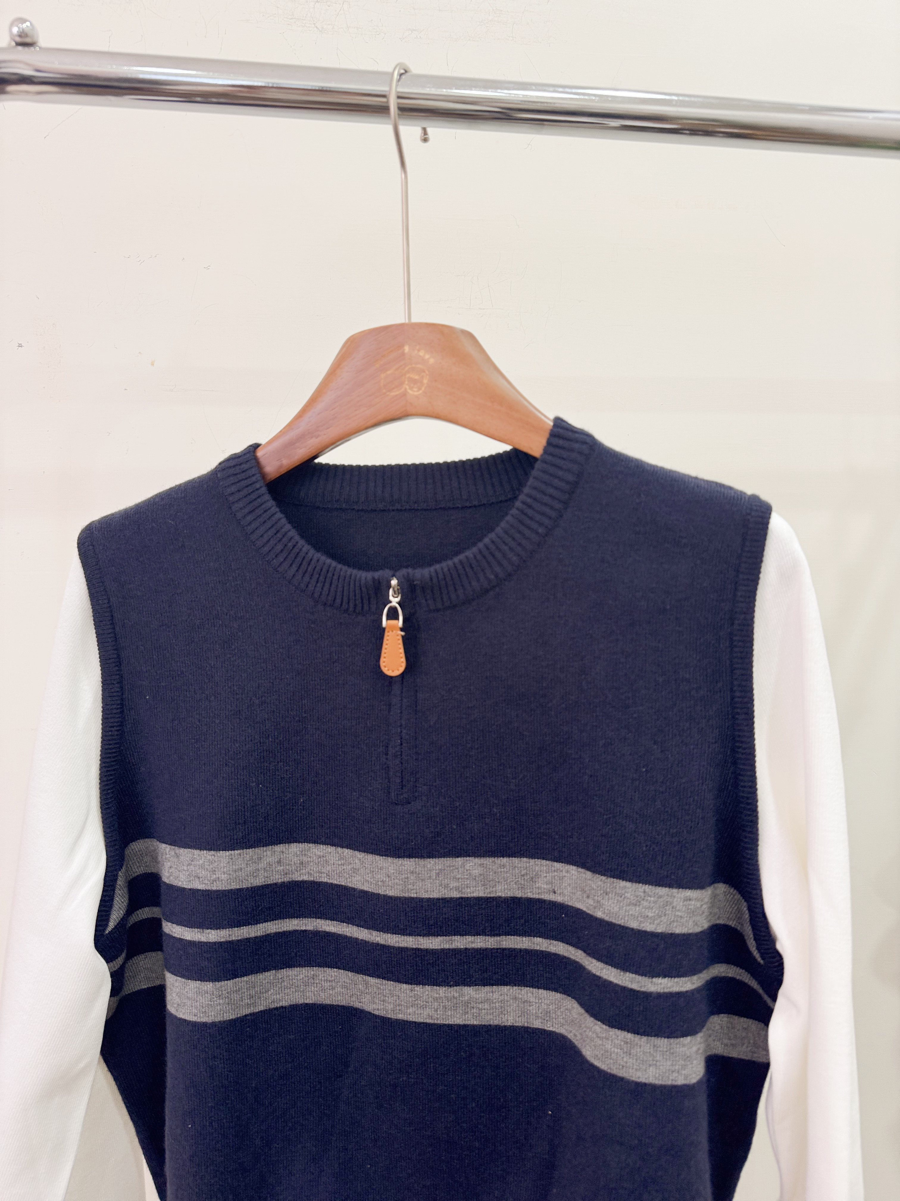 8203針織假兩件上衣