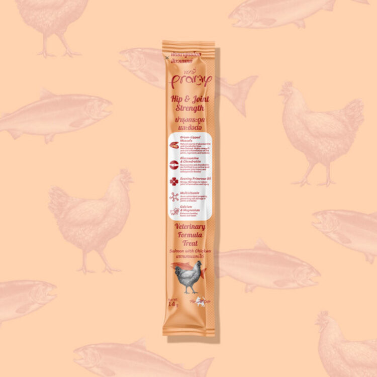 Pramy 三文魚雞肉 強化關節 營養肉泥唧唧貓醬 14g x 30條裝