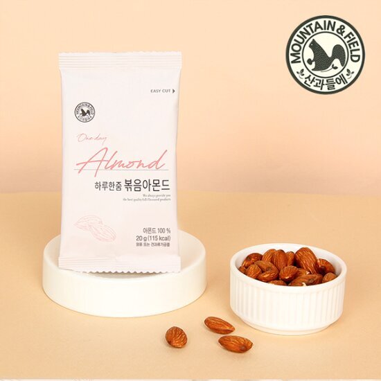 (預購商品) 韓國 MOUNTAIN&FIELD松鼠家 頂級Nonpareil杏仁堅果 20g