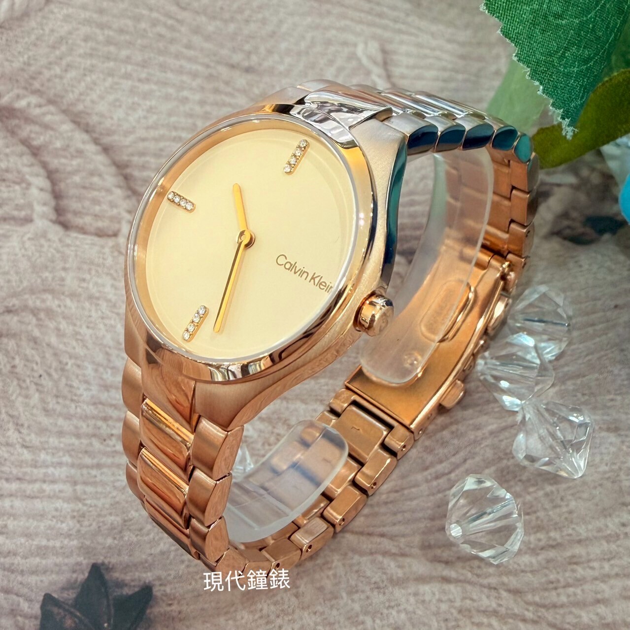 【CALVIN KLEIN】氣質晶鑽女錶 CK25200334 29mm 現代鐘錶
