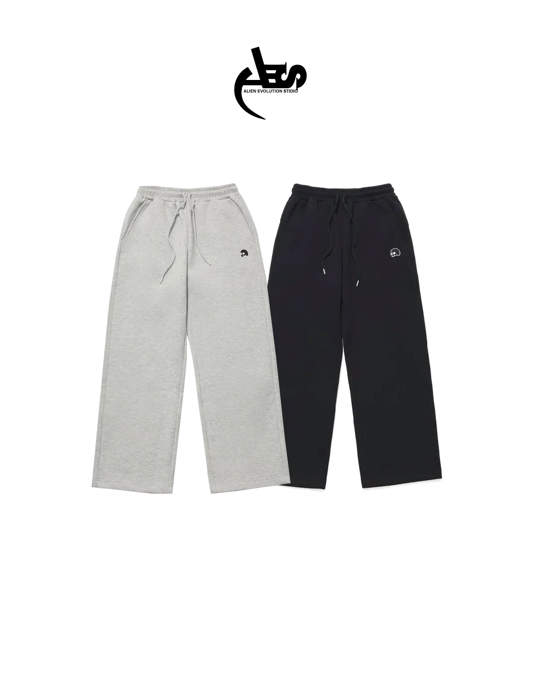 AES 太空長棉褲 黑/灰 25 A/W SKULL LOGO SCUBA PANTS