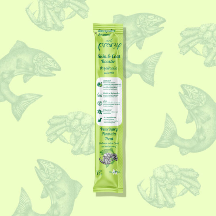 Pramy 三文魚蟹肉 皮膚毛髮保健 營養肉泥唧唧貓醬 14g x 30條裝