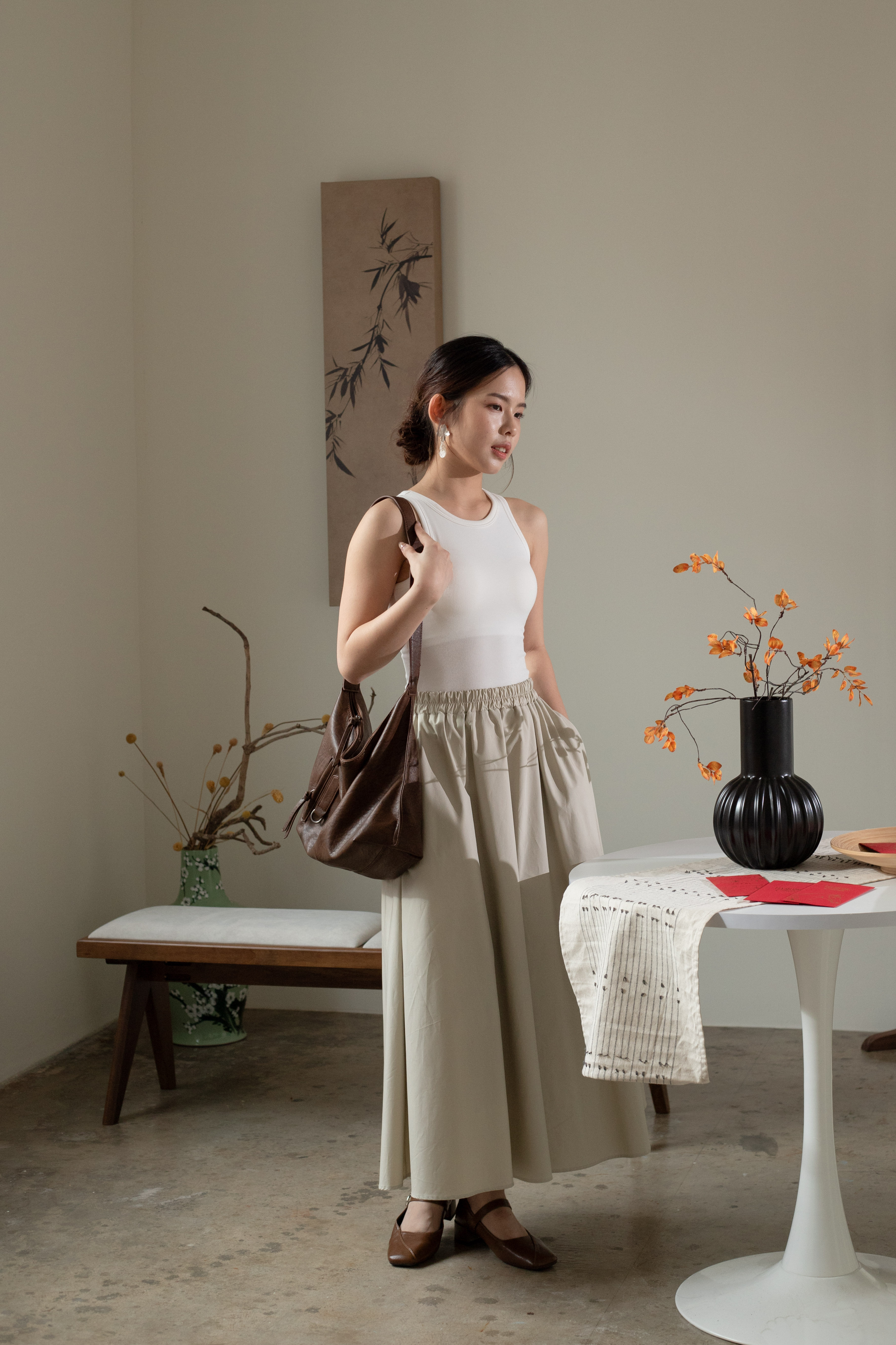 Kanza Tent Skirt Beige - 2505SKBEI