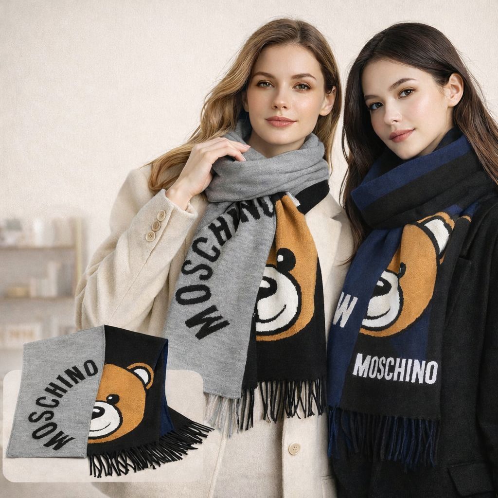 【現貨】Moschino LL1025127 熊仔頸巾 (30780-M2954)