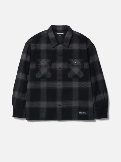 [Instock] NEIGHBORHOOD FW25 BUFFALO CHECK SHIRT LS｜GRAY