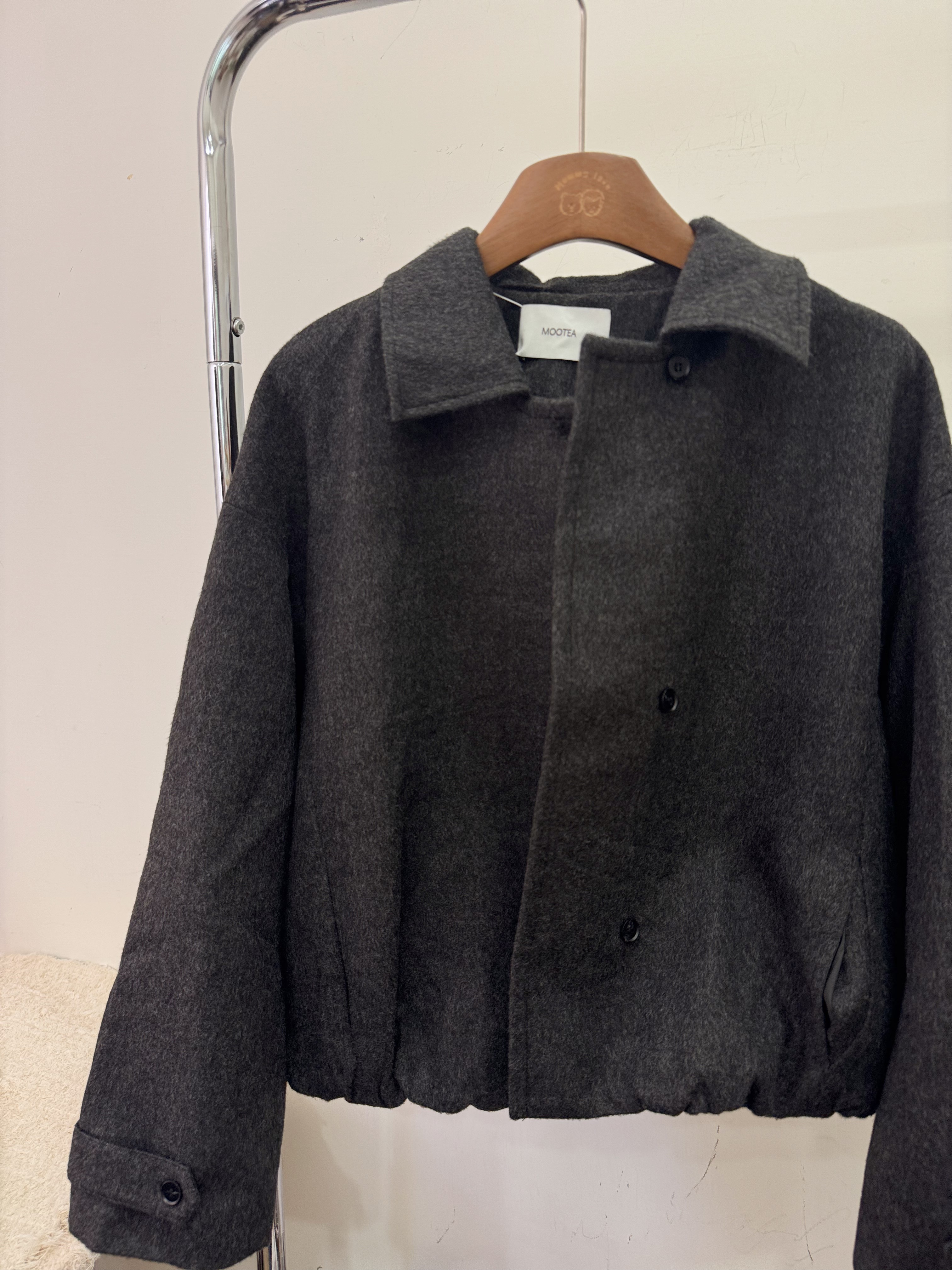 27321深灰手工大衣