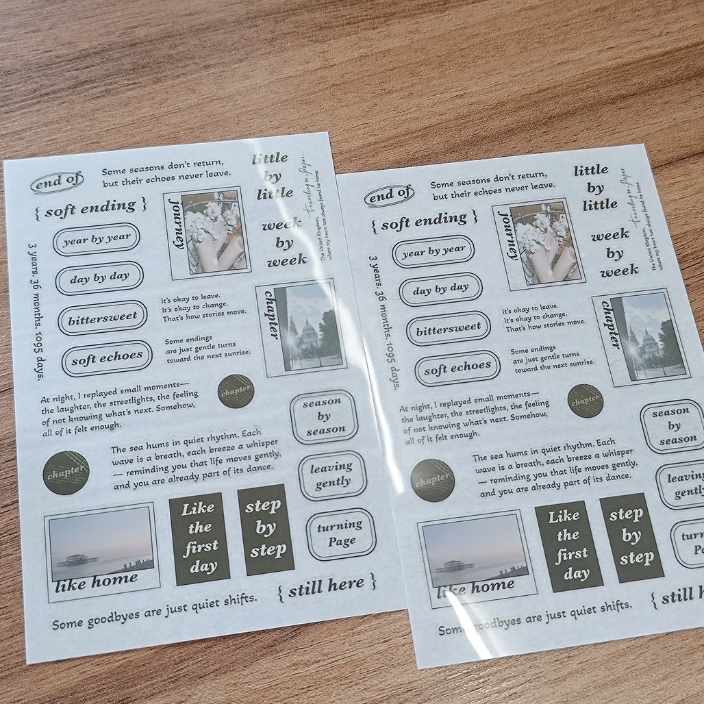 紙上旅行．End of_ { still here } 轉印貼紙