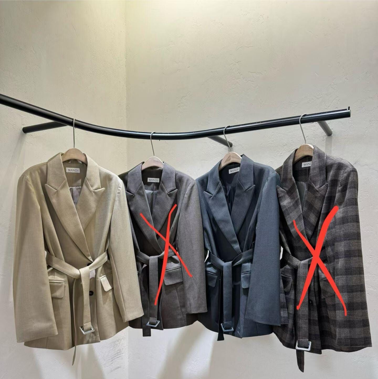 WJ5338 腰帶寬鬆西裝 *特價* (優惠碼同充值購物金不適用)