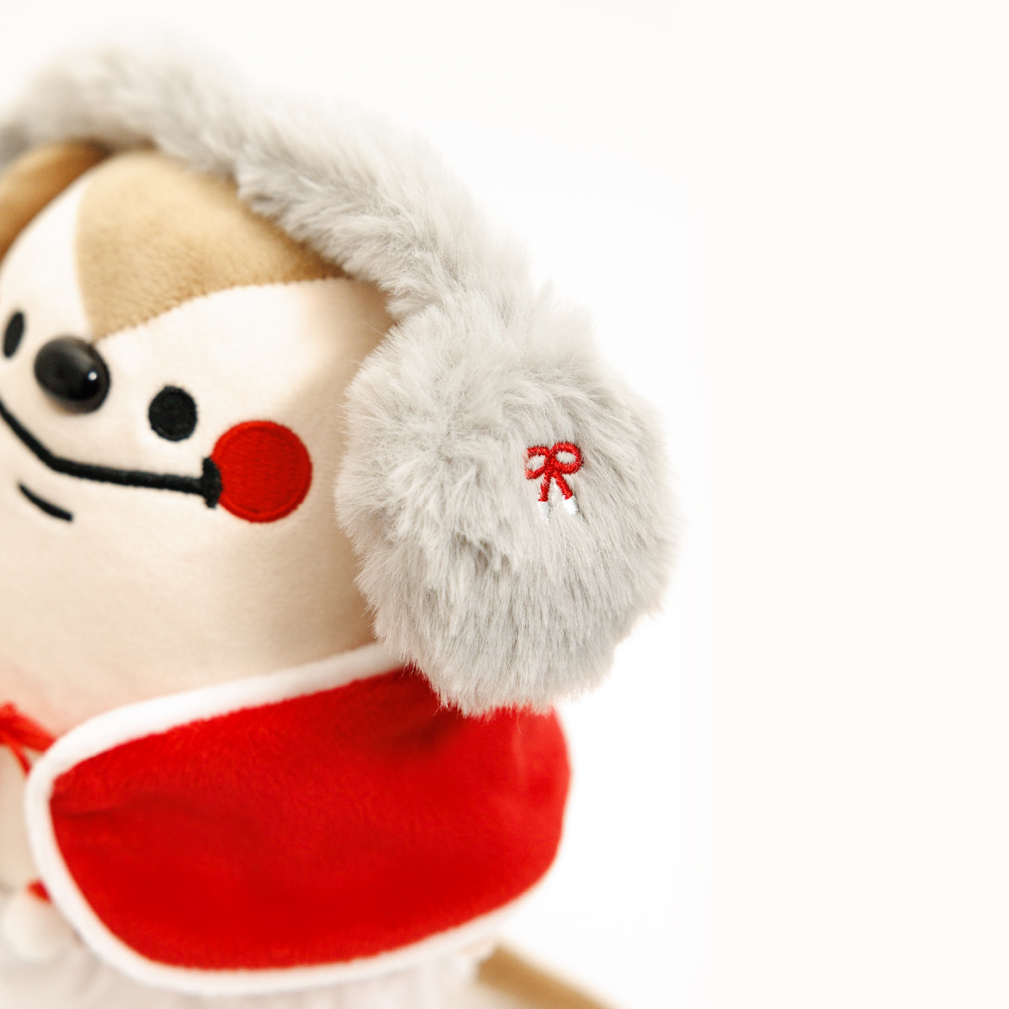 雲朵厚厚灰萌蓬蓬耳罩