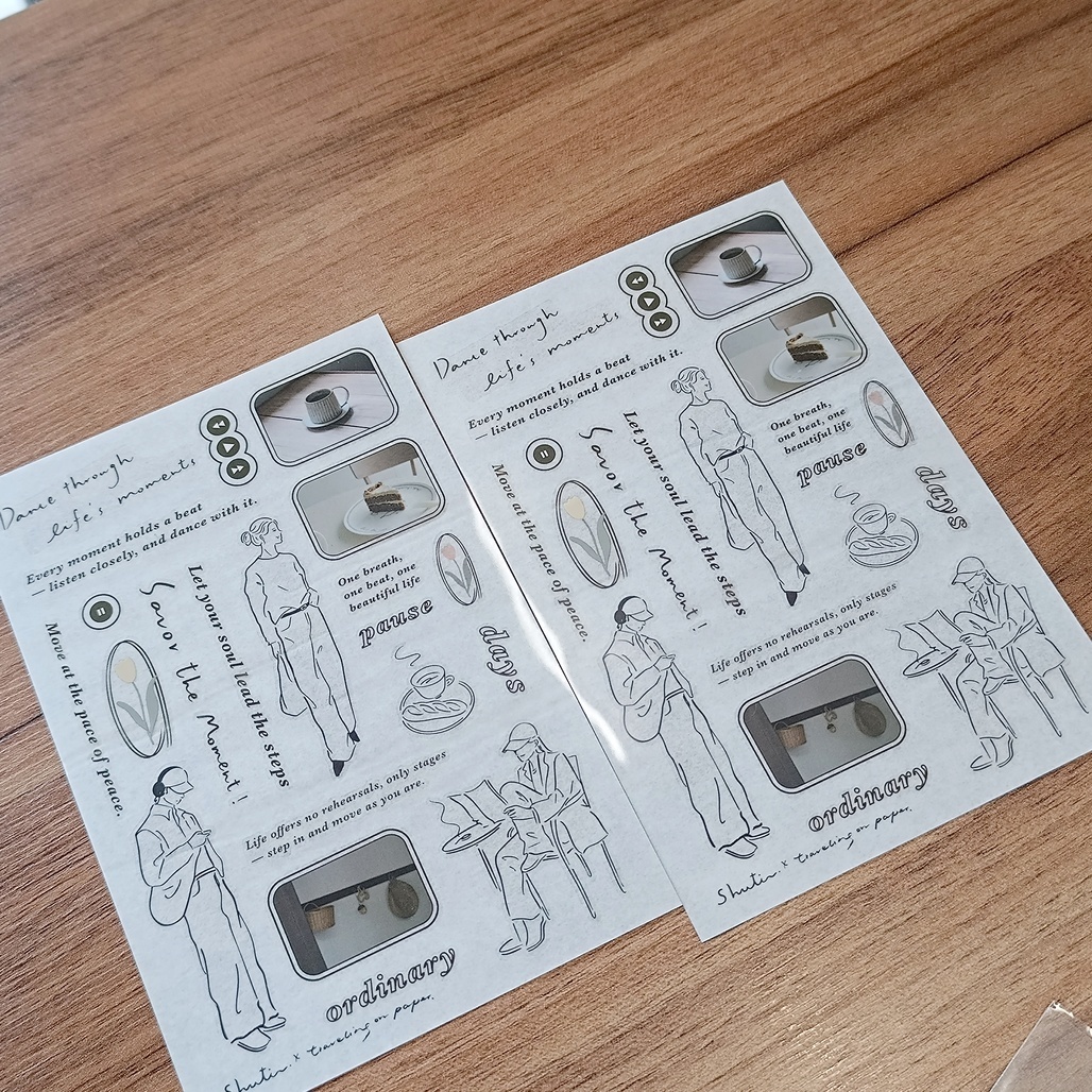 紙上旅行 x 舒媞．Dancing through life's moments 轉印貼紙